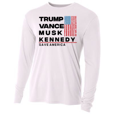 Trump Vance Musk Kennedy Gabbard 2024 Save America Cooling Performance Long Sleeve Crew