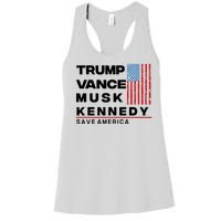 Trump Vance Musk Kennedy Gabbard 2024 Save America Women's Racerback Tank