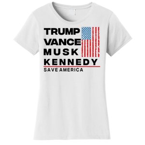 Trump Vance Musk Kennedy Gabbard 2024 Save America Women's T-Shirt