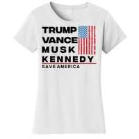 Trump Vance Musk Kennedy Gabbard 2024 Save America Women's T-Shirt