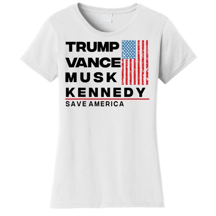 Trump Vance Musk Kennedy Gabbard 2024 Save America Women's T-Shirt