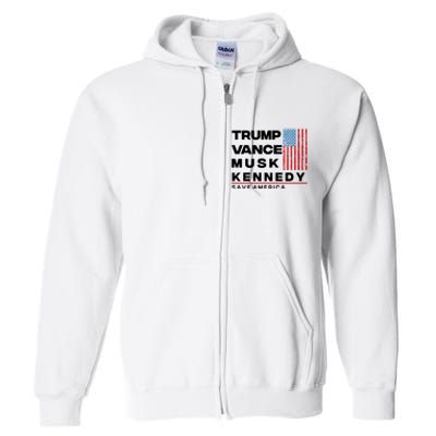 Trump Vance Musk Kennedy Gabbard 2024 Save America Full Zip Hoodie