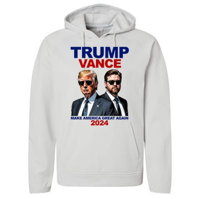 Trump Vance Make America Great Again 2024 Republican Performance Fleece Hoodie