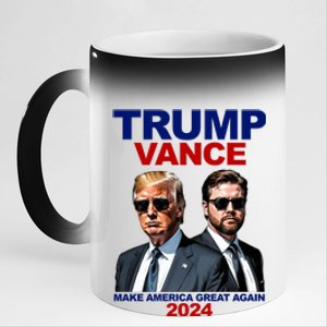 Trump Vance Make America Great Again 2024 Republican 11oz Black Color Changing Mug