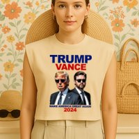 Trump Vance Make America Great Again 2024 Republican Garment-Dyed Women's Muscle Tee