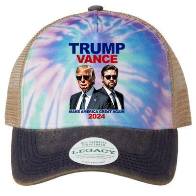 Trump Vance Make America Great Again 2024 Republican Legacy Tie Dye Trucker Hat