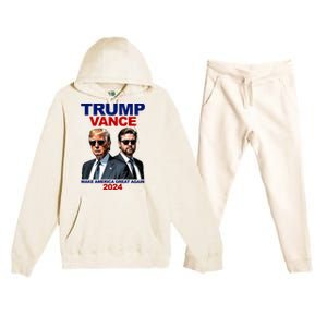 Trump Vance Make America Great Again 2024 Republican Premium Hooded Sweatsuit Set