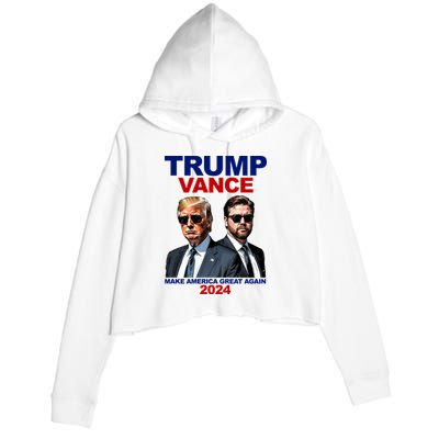Trump Vance Make America Great Again 2024 Republican Crop Fleece Hoodie