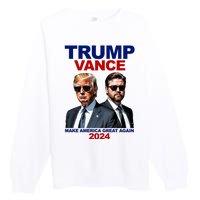 Trump Vance Make America Great Again 2024 Republican Premium Crewneck Sweatshirt