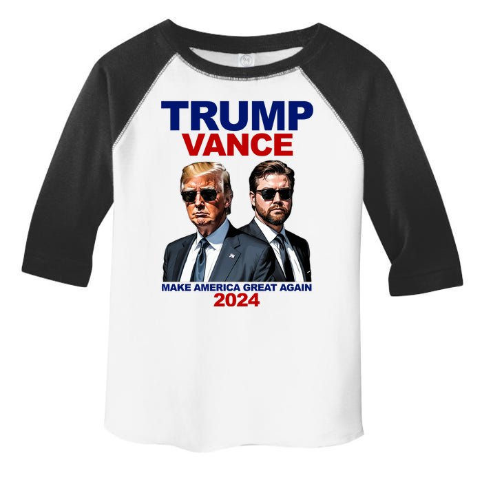 Trump Vance Make America Great Again 2024 Republican Toddler Fine Jersey T-Shirt