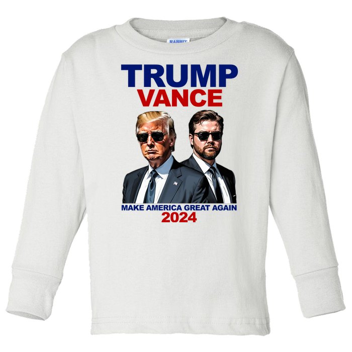 Trump Vance Make America Great Again 2024 Republican Toddler Long Sleeve Shirt