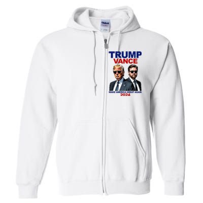 Trump Vance Make America Great Again 2024 Republican Full Zip Hoodie