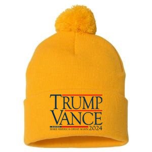 Trump Vance Make America Great Again 2024 Election Pom Pom 12in Knit Beanie