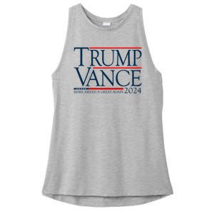 Trump Vance Make America Great Again 2024 Election Ladies PosiCharge Tri-Blend Wicking Tank