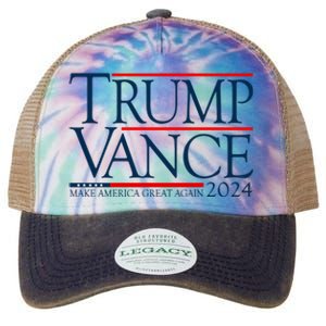 Trump Vance Make America Great Again 2024 Election Legacy Tie Dye Trucker Hat