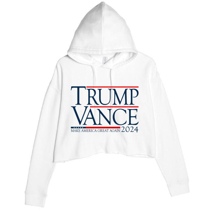 Trump Vance Make America Great Again 2024 Election Crop Fleece Hoodie