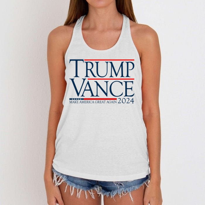 Trump Vance Make America Great Again 2024 Election Women's Knotted Racerback Tank