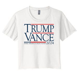 Trump Vance Make America Great Again 2024 Election Women's Crop Top Tee