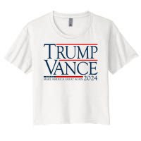 Trump Vance Make America Great Again 2024 Election Women's Crop Top Tee