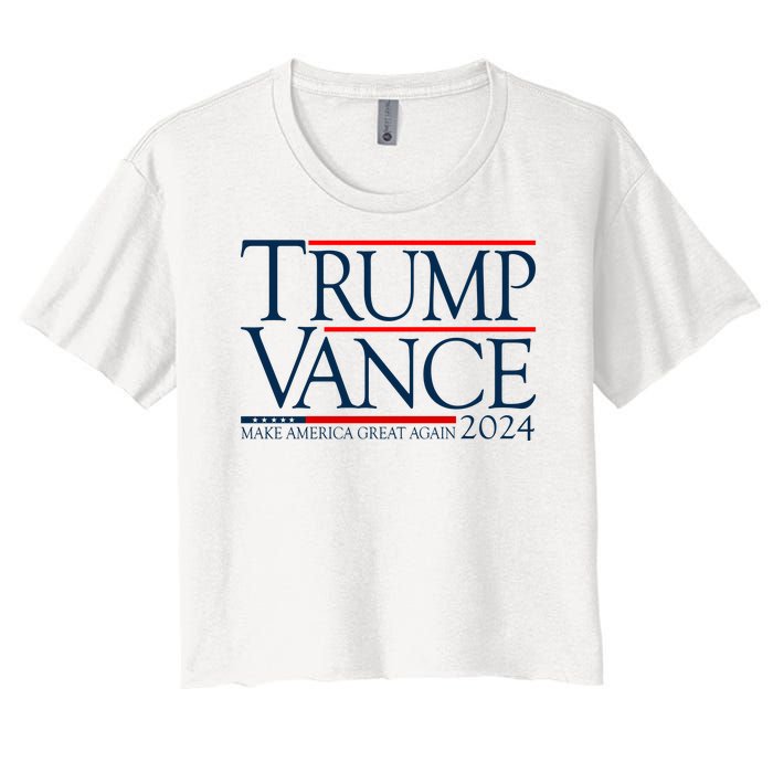 Trump Vance Make America Great Again 2024 Election Women's Crop Top Tee