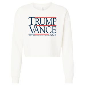 Trump Vance Make America Great Again 2024 Election Cropped Pullover Crew