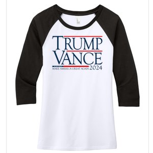 Trump Vance Make America Great Again 2024 Election Women's Tri-Blend 3/4-Sleeve Raglan Shirt