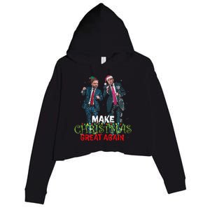 Trump Vance Make Christmas Great Again DaddyS Home 45 47 Crop Fleece Hoodie