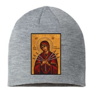 Theotokos Virgin Mary Of 7 Seven Swords Greek Orthodox Sustainable Beanie