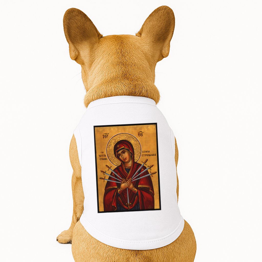 Theotokos Virgin Mary Of 7 Seven Swords Greek Orthodox Doggie Tank