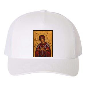 Theotokos Virgin Mary Of 7 Seven Swords Greek Orthodox Yupoong Adult 5-Panel Trucker Hat