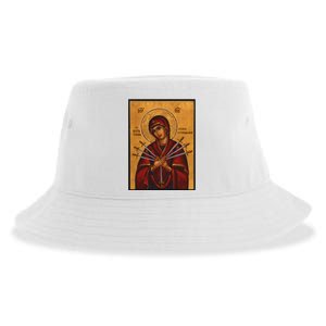 Theotokos Virgin Mary Of 7 Seven Swords Greek Orthodox Sustainable Bucket Hat