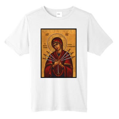 Theotokos Virgin Mary Of 7 Seven Swords Greek Orthodox Tall Fusion ChromaSoft Performance T-Shirt