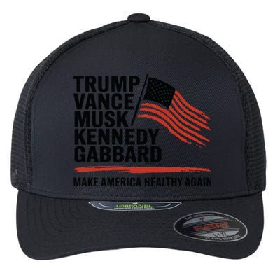 Trump Vance Musk Kennedy Gabbard 2024 Flexfit Unipanel Trucker Cap