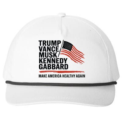 Trump Vance Musk Kennedy Gabbard 2024 Snapback Five-Panel Rope Hat