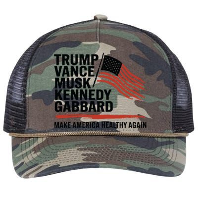 Trump Vance Musk Kennedy Gabbard 2024 Retro Rope Trucker Hat Cap