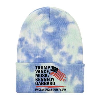 Trump Vance Musk Kennedy Gabbard 2024 Tie Dye 12in Knit Beanie