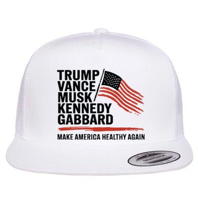 Trump Vance Musk Kennedy Gabbard 2024 Flat Bill Trucker Hat