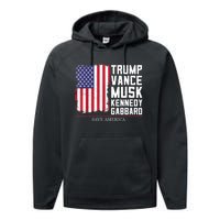 Trump Vance Musk Kennedy Gabbard 2024 Save America Performance Fleece Hoodie