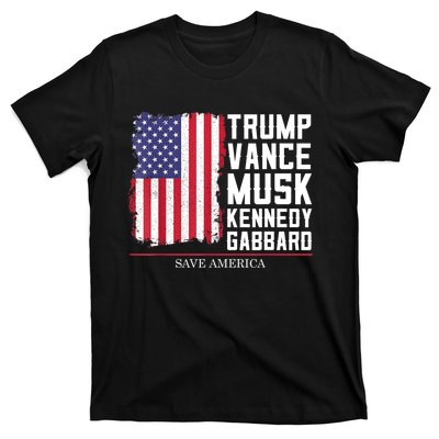 Trump Vance Musk Kennedy Gabbard 2024 Save America T-Shirt