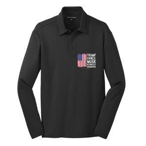 Trump Vance Musk Kennedy Gabbard 2024 Save America Silk Touch Performance Long Sleeve Polo