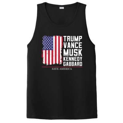 Trump Vance Musk Kennedy Gabbard 2024 Save America PosiCharge Competitor Tank