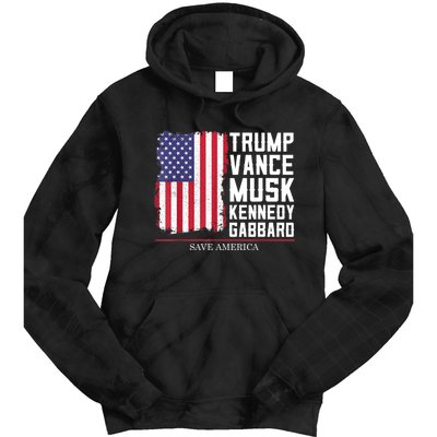 Trump Vance Musk Kennedy Gabbard 2024 Save America Tie Dye Hoodie