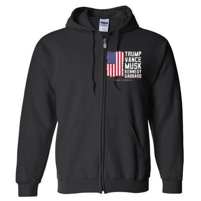 Trump Vance Musk Kennedy Gabbard 2024 Save America Full Zip Hoodie