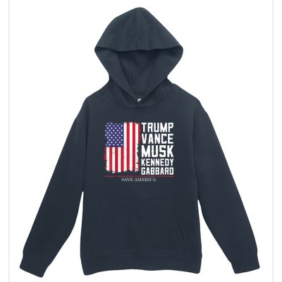 Trump Vance Musk Kennedy Gabbard 2024 Save America Urban Pullover Hoodie