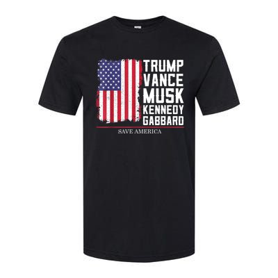 Trump Vance Musk Kennedy Gabbard 2024 Save America Softstyle CVC T-Shirt