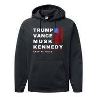 Trump Vance Musk Kennedy Save America Performance Fleece Hoodie