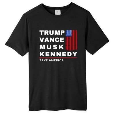 Trump Vance Musk Kennedy Save America Tall Fusion ChromaSoft Performance T-Shirt