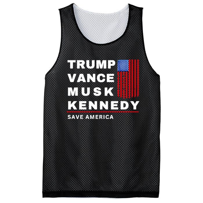 Trump Vance Musk Kennedy Save America Mesh Reversible Basketball Jersey Tank