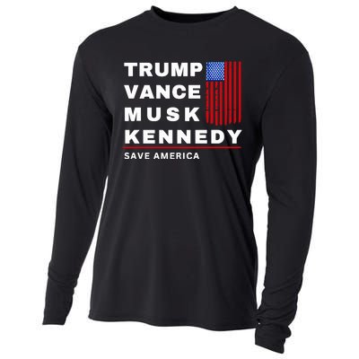 Trump Vance Musk Kennedy Save America Cooling Performance Long Sleeve Crew