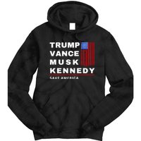 Trump Vance Musk Kennedy Save America Tie Dye Hoodie